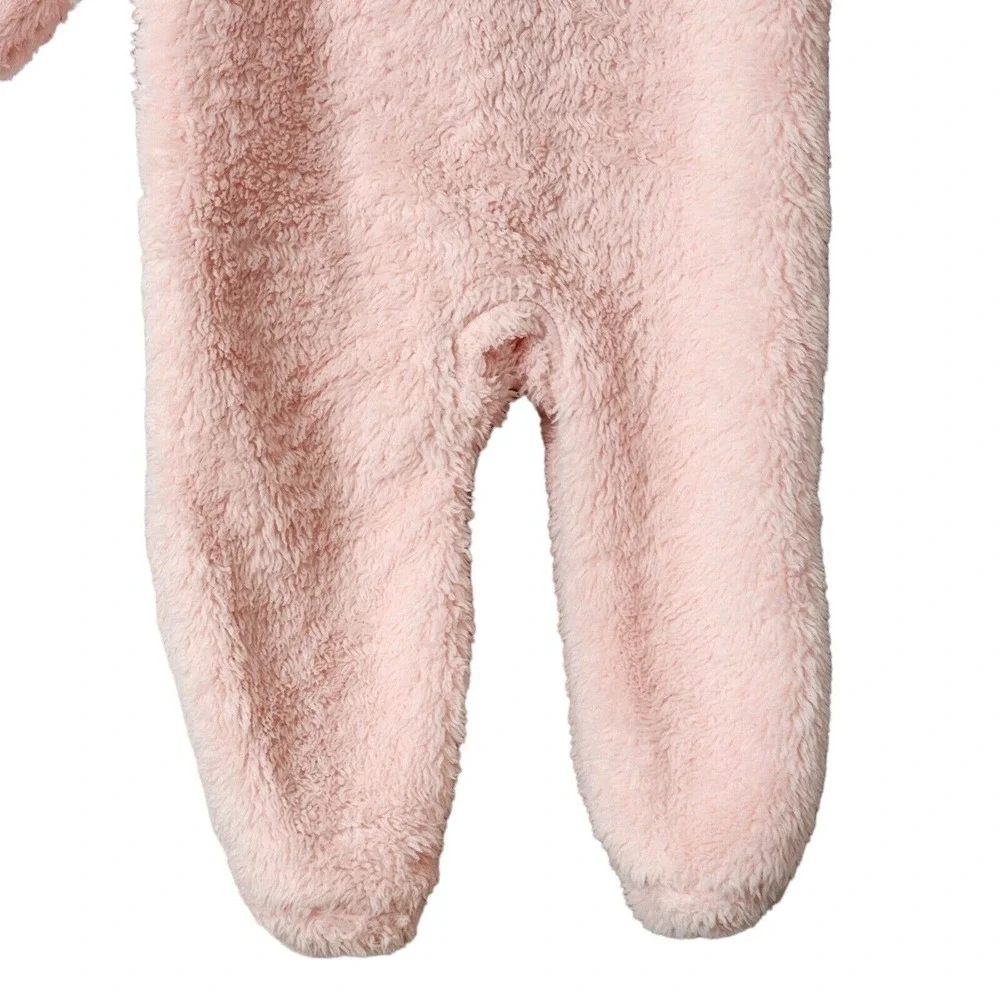 Carter's Baby 9M Clothing Outfit Girls Hooded Sherpa Bunting Pink Bear - Picture 11 of 14